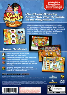 Cake Mania - Baker's Challenge box cover back